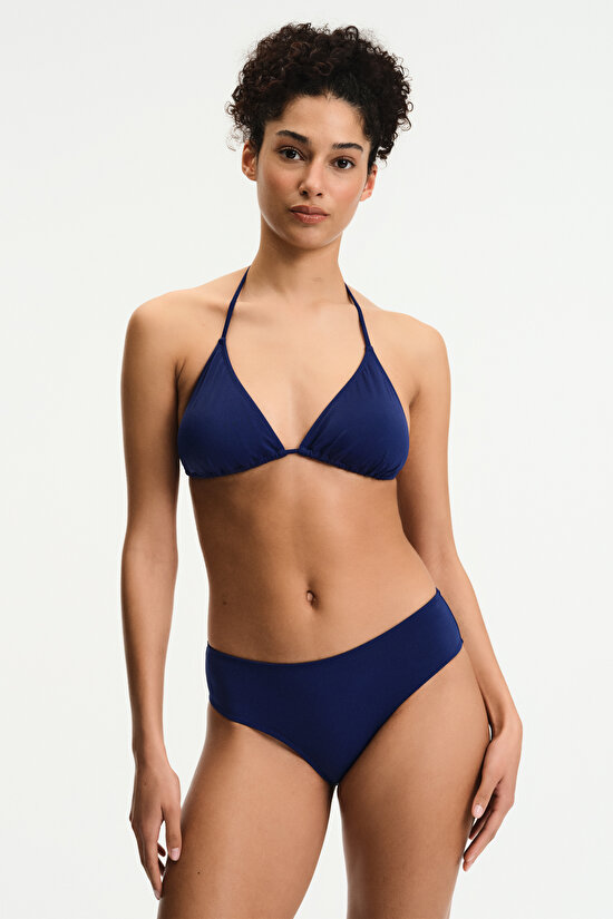 Lacivert Üçgen Bikini Üstü - 4