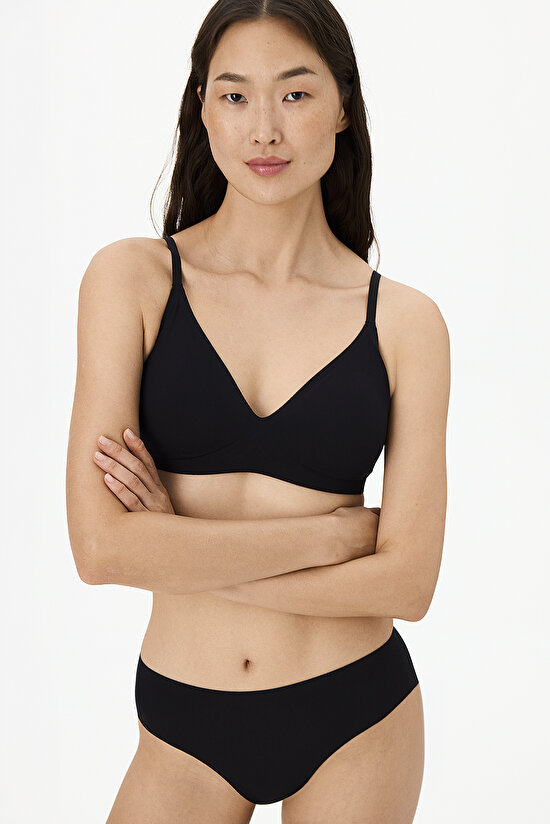 Siyah Fit Triangle Sütyen - 2
