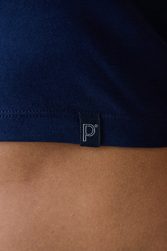 Removable Padded Crop Lacivert Atlet - 4