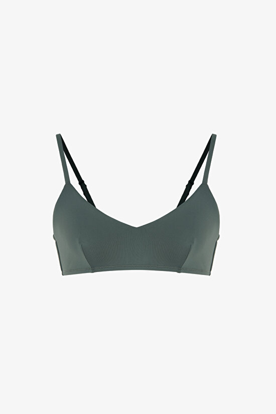 Yeşil Front V Bikini Üstü - 1