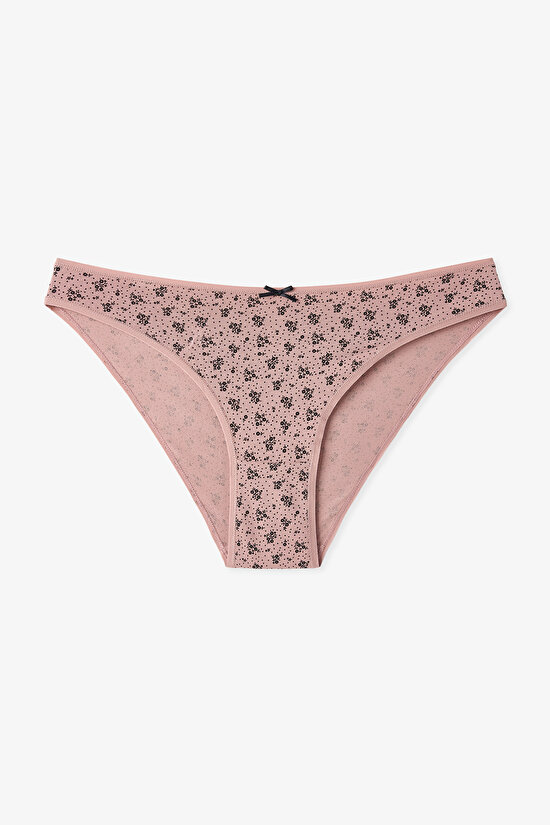Renkli Black Flower 3'lü Slip Külot - 4