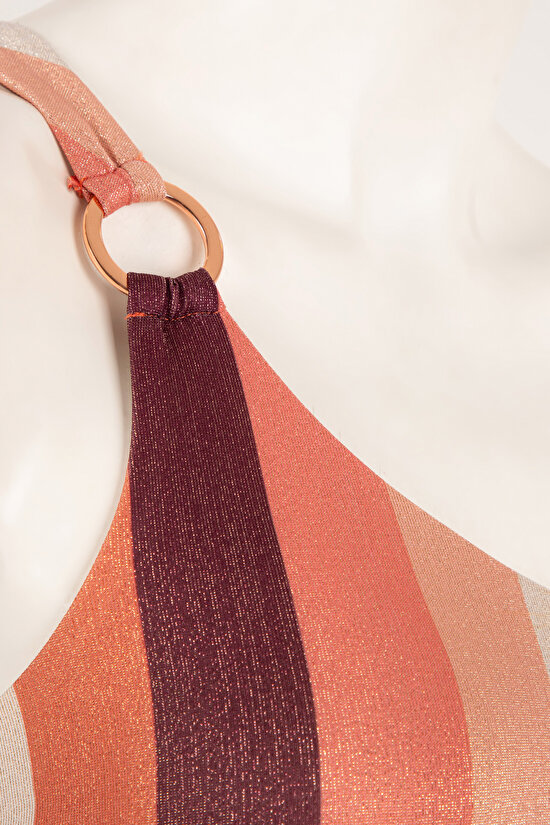 Çok Renkli Melrose Tek Omuz Bikini Üstü - 7