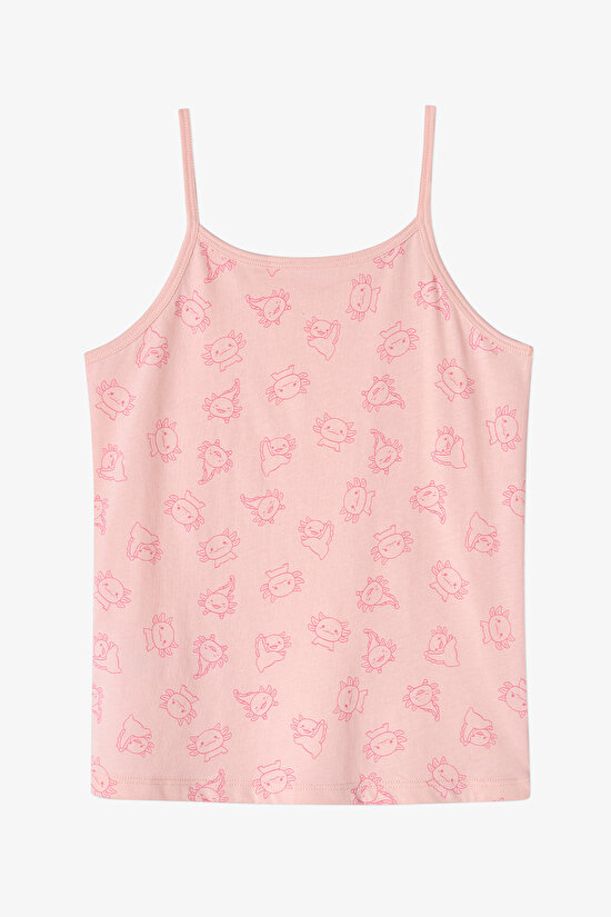 Pembe Kız Çocuk Flying Pamuklu 2'li Atlet - 2