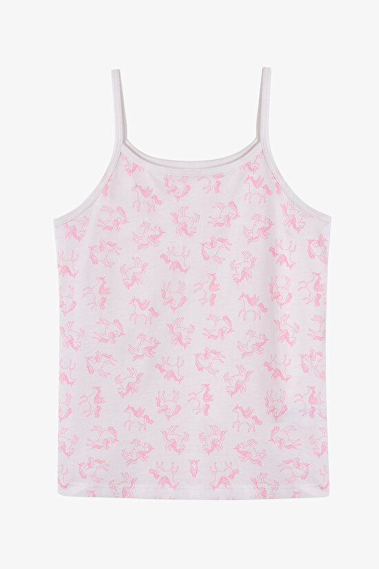 Pembe Kız Çocuk Flying Pamuklu 2'li Atlet - 3