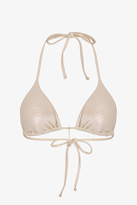 Ekru Deja Üçgen Bikini Üstü - 6
