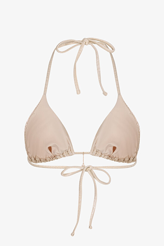 Ekru Deja Üçgen Bikini Üstü - 7