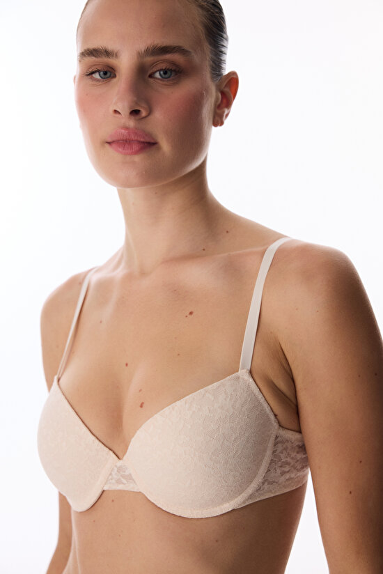 Beige Daylift Lace Bra - 2