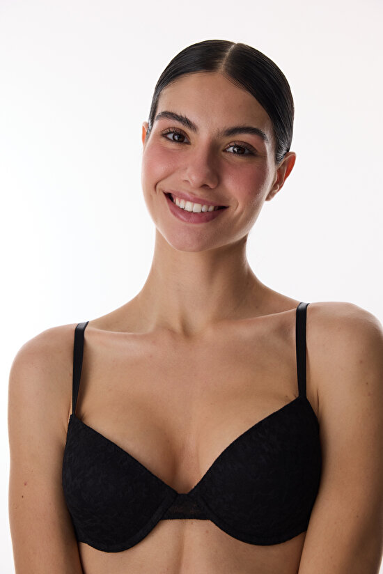 Siyah Daylift Lace Dantel Sütyen - 3