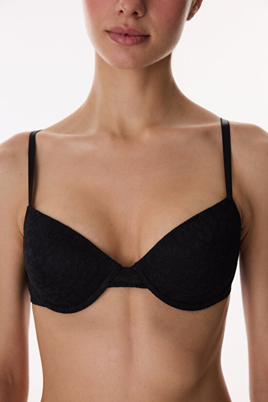 Siyah Daylift Lace Dantel Sütyen - 5