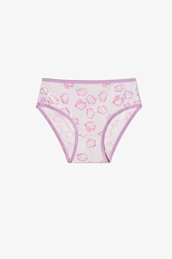 Kız Çocuk Pembe Unibara Unicorn Desenli 5'li Slip Külot - 3