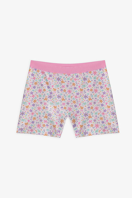 Pembe Kız Çocuk Popflower 2'li Boxer - 2