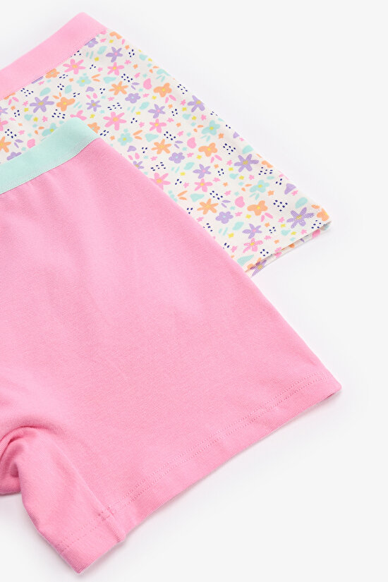 Pembe Kız Çocuk Popflower 2'li Boxer - 4