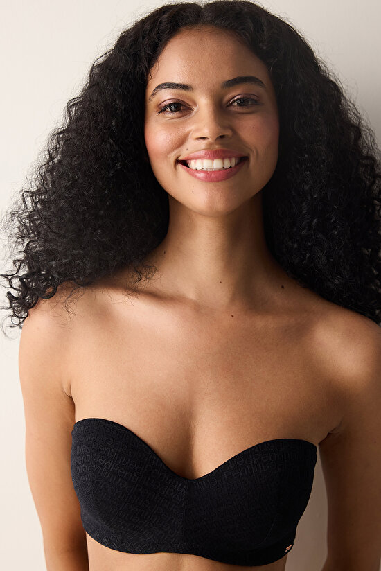 Lotus Iconic Siyah Straplez Sütyen - 3