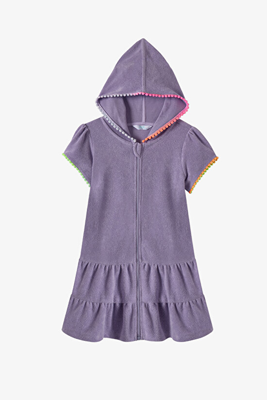 Lilac Girls Sweet Pastel Lilac Towel Kaftan - 3