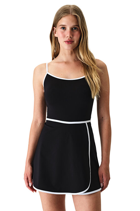 Black Daniela Dress Swimsuit - 2