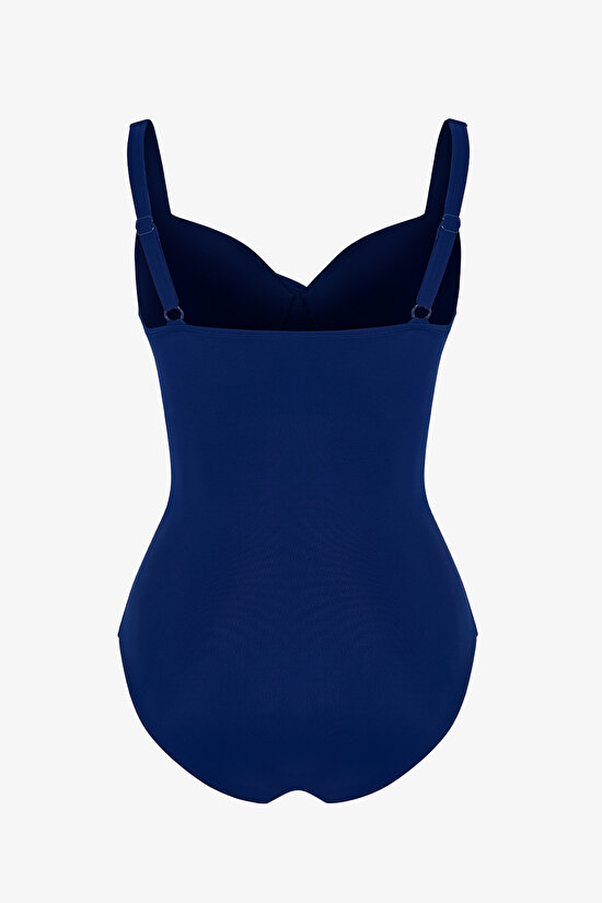 Navy Ruched Swimsuit - 7