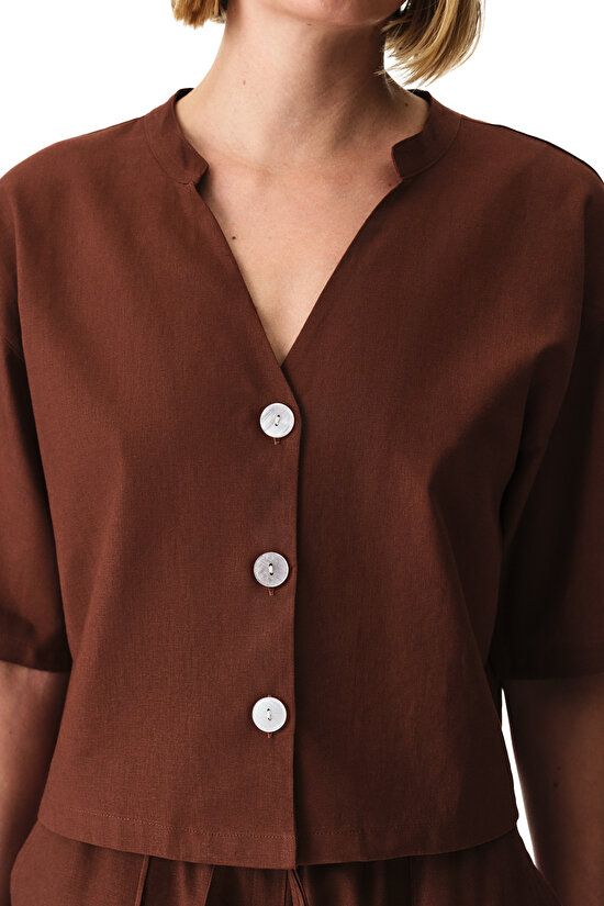 Kahverengi Alice Gömlek - 3