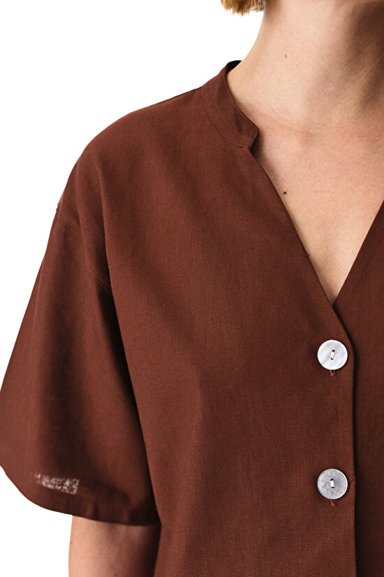 Kahverengi Alice Gömlek - 4