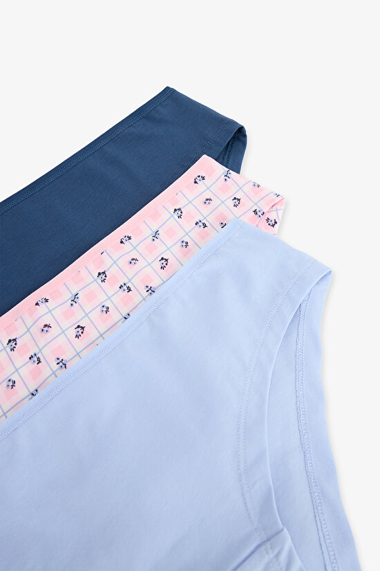 Daisy Floral Patterned Normal Waist 3in1 Hipster - 5