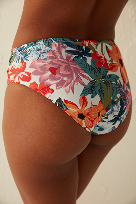 Çok Renkli Marcel Çiçek Desenli Bikini Altı - 3