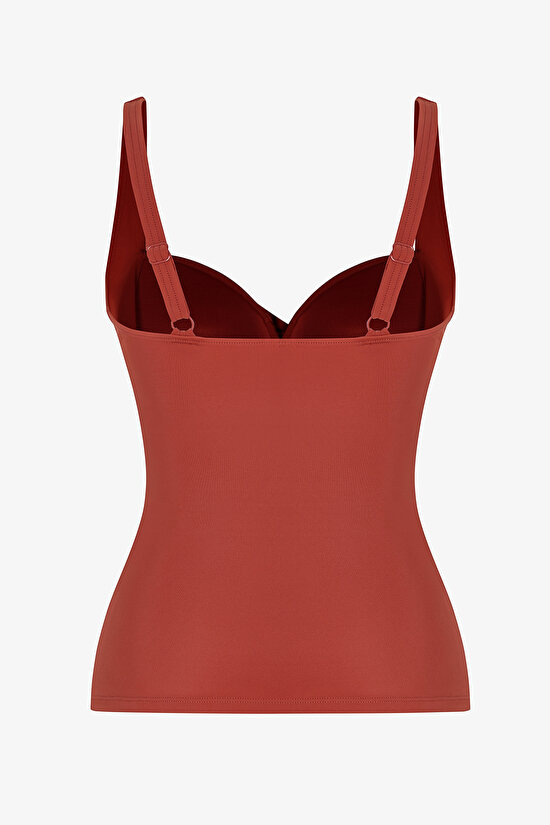 Tarçın Büzgülü Bikini Üstü - 7
