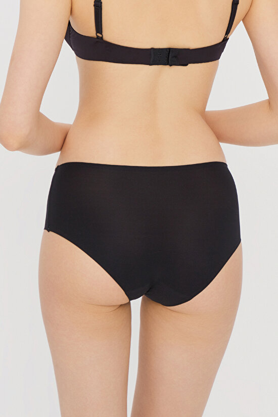 Black Basic Cover Bikini Bottom - 3
