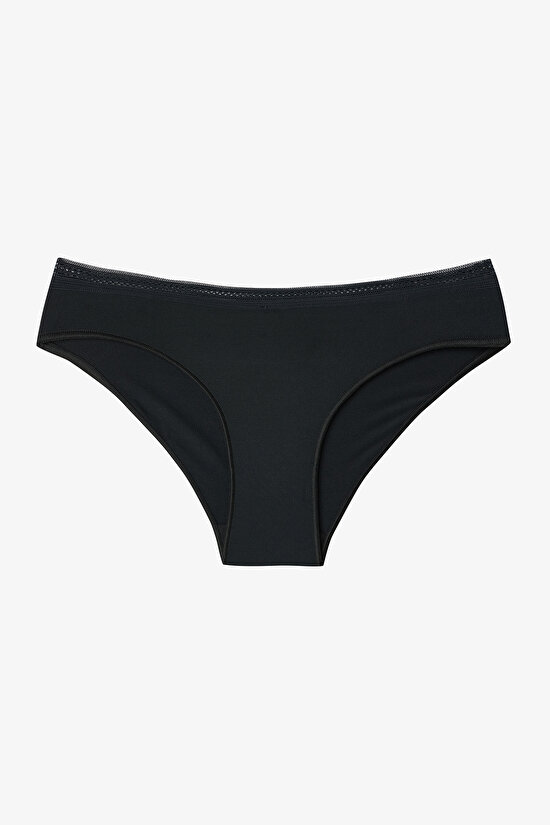 Siyah Easy Trim Normal Bel Slip Külot - 1