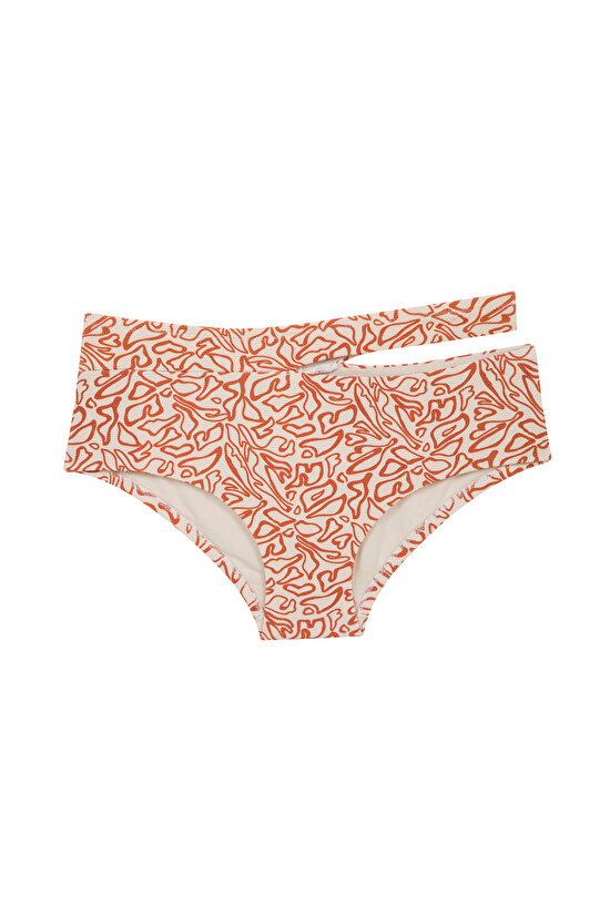 Kum Rengi Unfamiliar High Cut Out Bikini Altı - 4