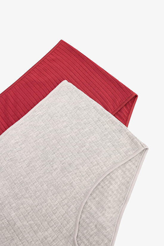 Çok Renkli Modal Fitilli Düşük Bel 2'li Boxer - 4