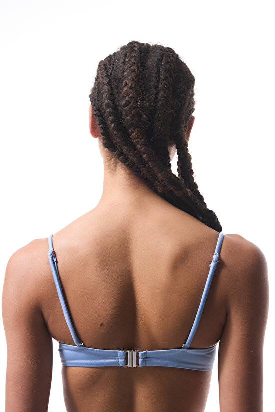 Seashell Boncuklu Mavi Balenli Bikini Üstü - Gamze Erçel Koleksiyonu - 3