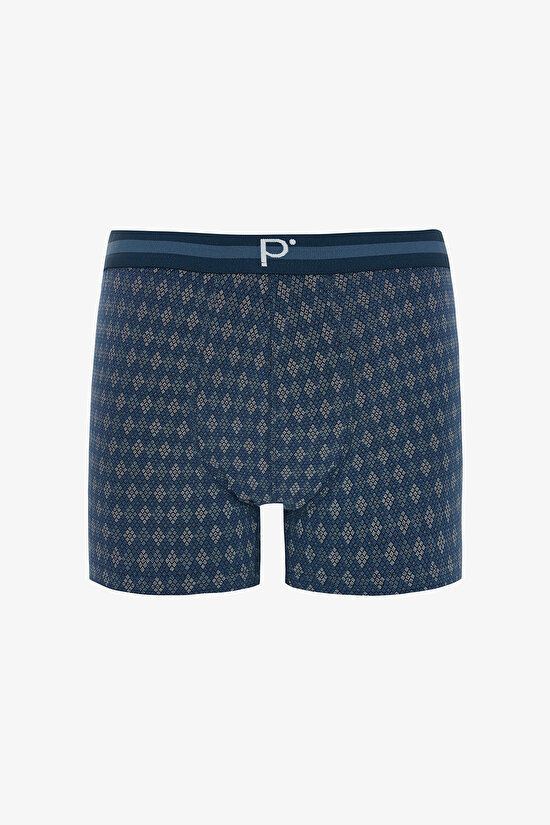 Erkek Ekose Desenli 3'lü Boxer - 2