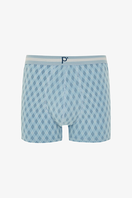 Erkek Ekose Desenli 3'lü Boxer - 3