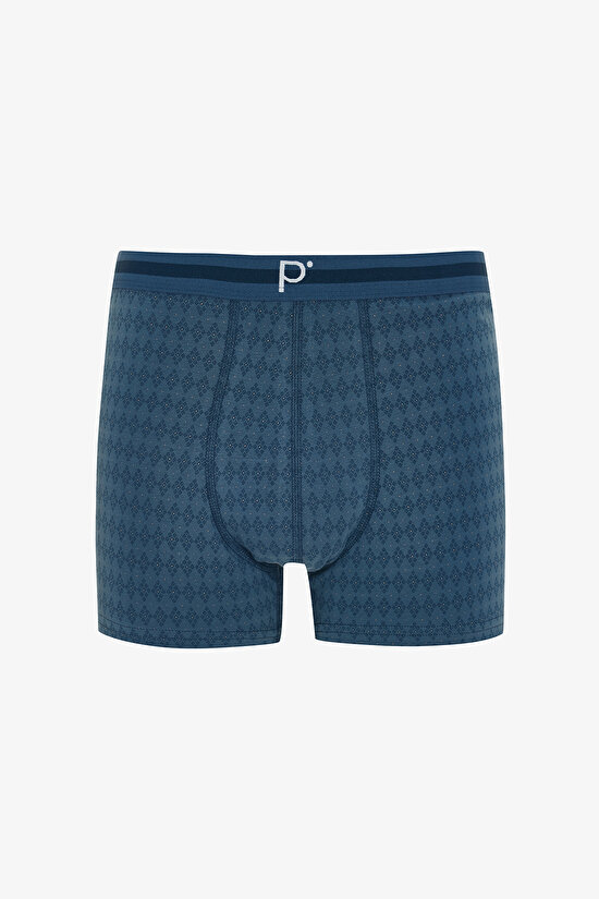 Erkek Ekose Desenli 3'lü Boxer - 4