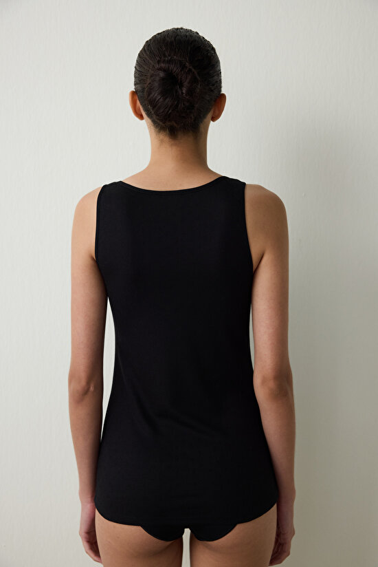 Siyah Kalın Askılı Atlet - 5