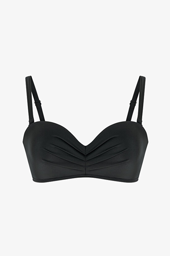 Siyah Lotus Straplez Bikini Üstü - 9
