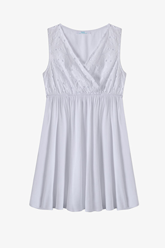 Beyaz Genç Kız Silvie Kaftan - 3