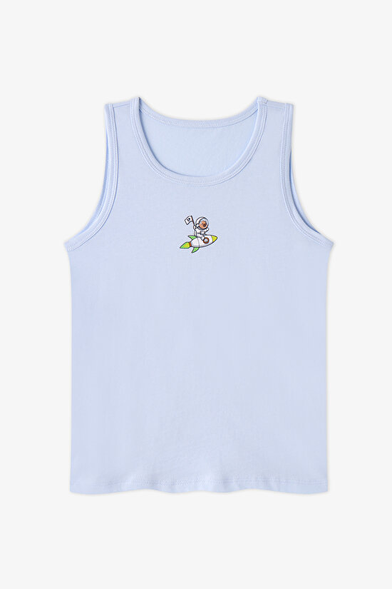 Boys' Capybaras Space Animal Patterned 2-Pack Vest - 2