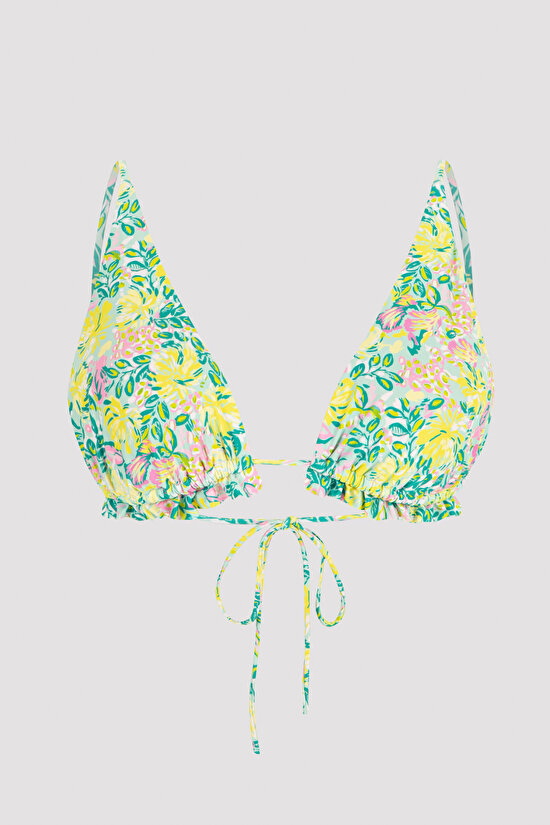 Multi Colored Grace Frill Bikini Top - 7