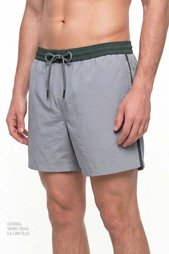 Man Blue Grey Lagos Shorts - 3