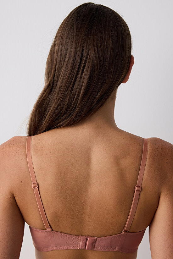 Bloom Lace Dantel Açık Kahverengi Sütyen - 5