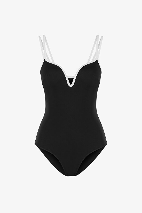 Siyah Beluga Push Up Destekli Mayo - 5