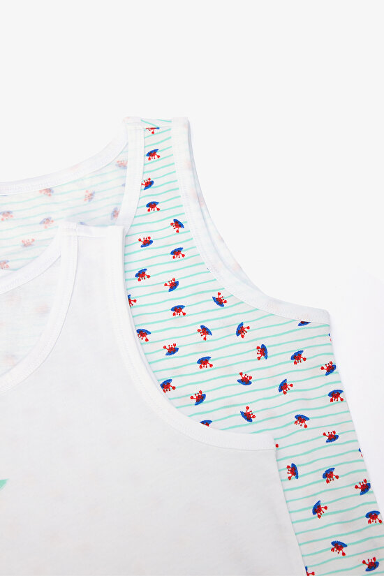 Erkek Çocuk Surf Buddies Pamuklu Optik Beyaz 2'li Atlet Erkek Çocuk Surf Buddies Pamuklu Optik Beyaz 2'li Atlet - 4