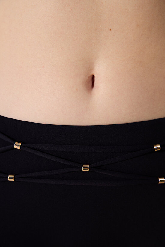 Danny High Waist Black Bikini Bottom - 4