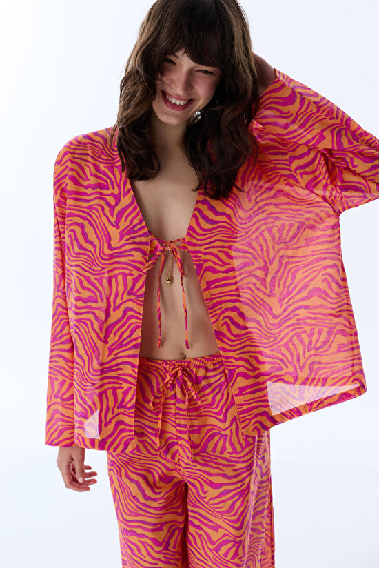 Multicolor Deila Kimono - 4