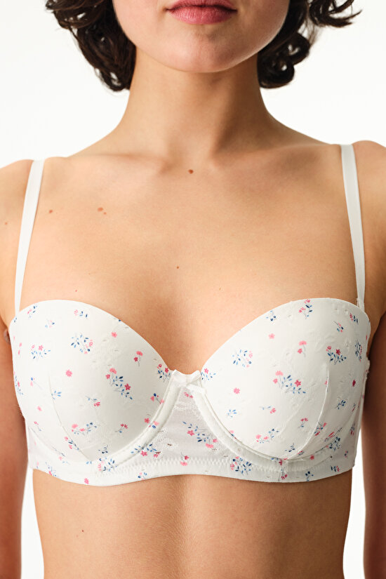 Kırık Beyaz Pop Up Destekli Sütyen - 3