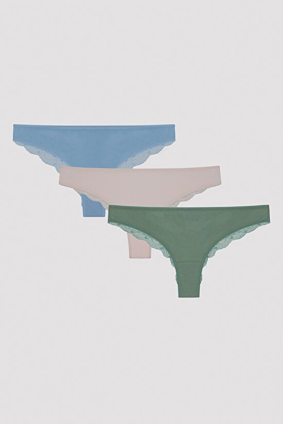 Multi Color Yummy 3In1 Brazilian - Panties PLEURR0V21SKMIXS