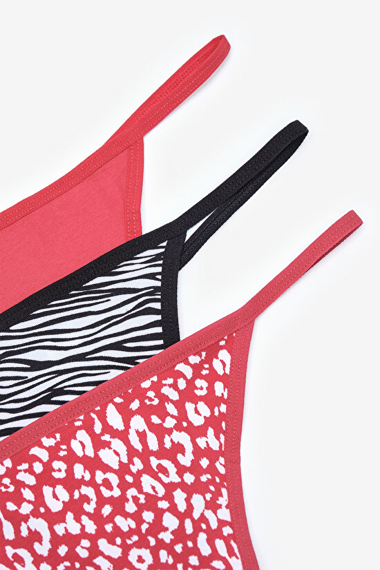 Animal Pamuklu 3lü String Külot - 9