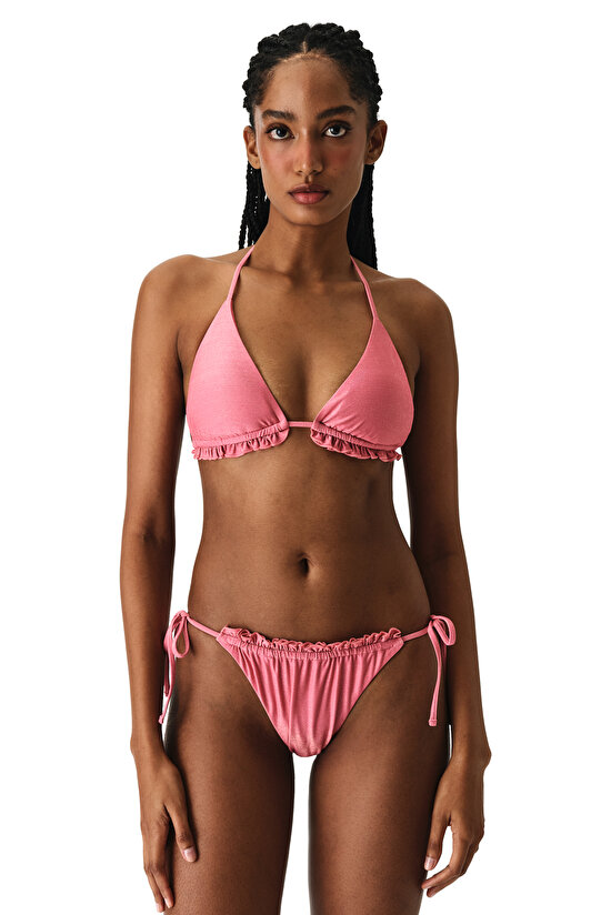 Denisse Ruffle Triangle Bikini Üstü - 4