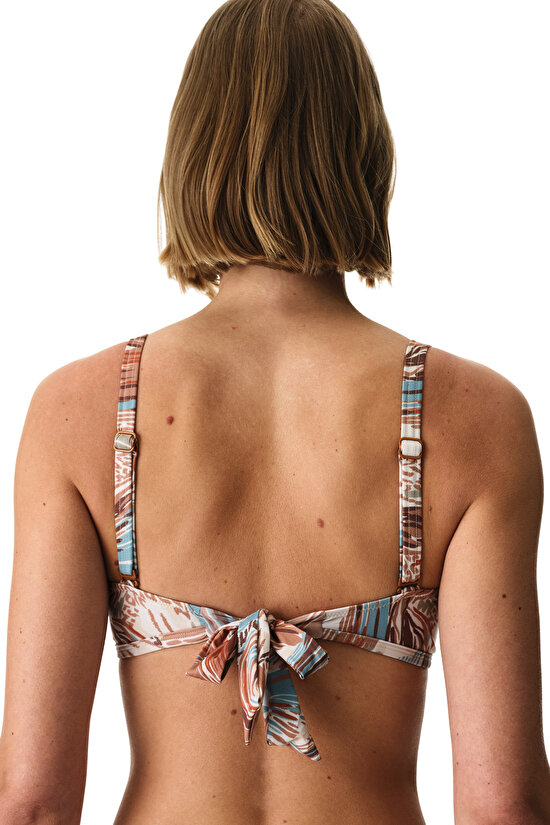 Renkli Janet Lotus Straplez Bikini Üstü - 2