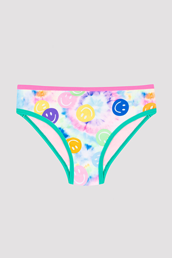 Girls Smiley Colorful Halter Bikini Set - 3
